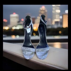 MICHAEL Michael Kors Silver Glitter Heels